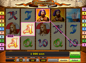 В игровой автомат Columbus Deluxe играть на деньги